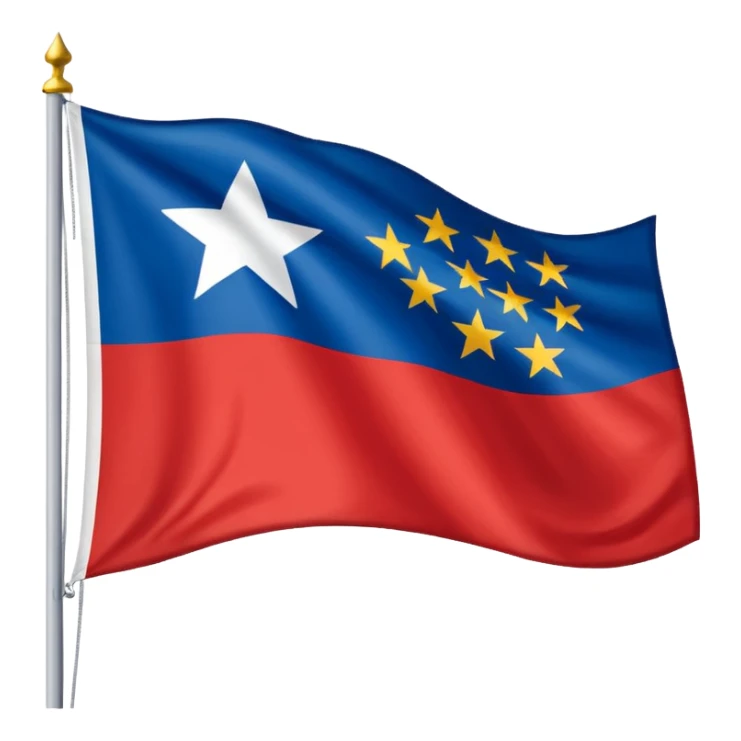 La bandera de la Comunidad de Madrid con sus 7 estrellas blancas sticker