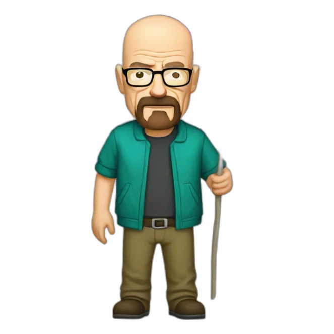 walter white holding the transexual pride flag sticker