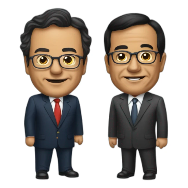 Presidente Andrés Manuel López con presidente Gustavo petro sticker