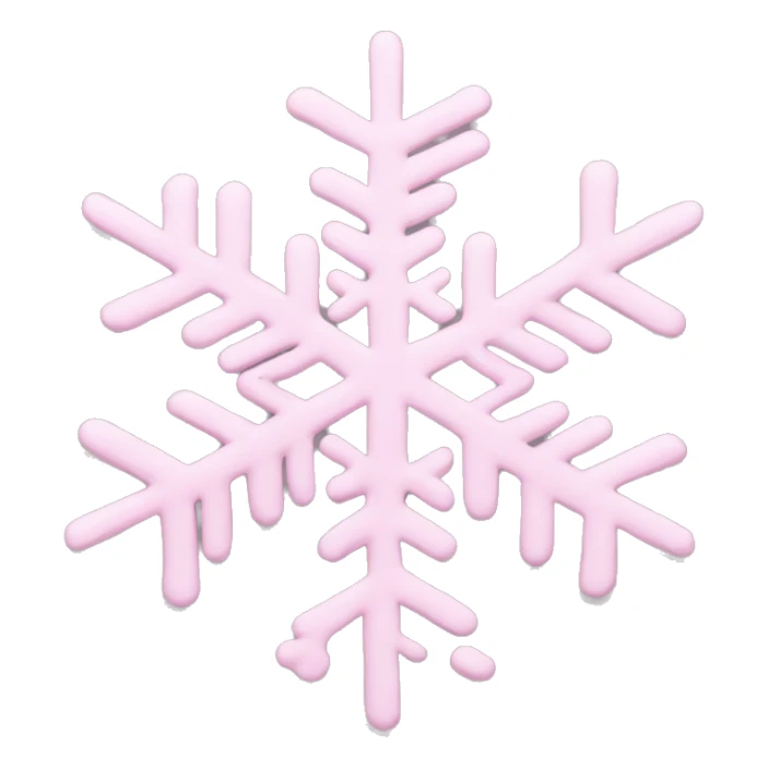 pastel pink snowflake  sticker