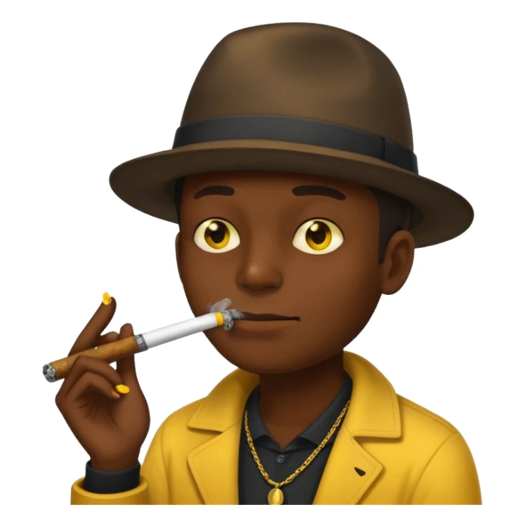 Emoji smoking crack pipe sticker