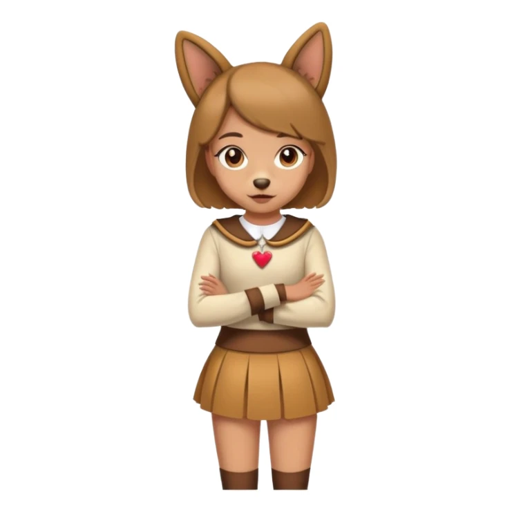 Girl dressed like a dog and in short skirt  sticker