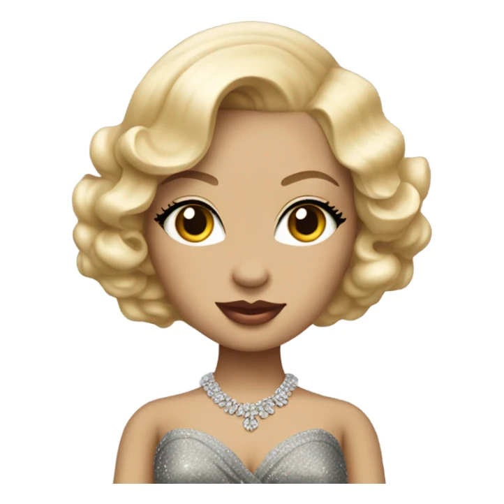 1930's blonde Barbie glamorous Hollywood actress  sticker
