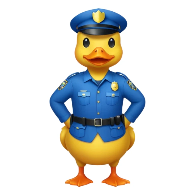 Police duck full body sticker