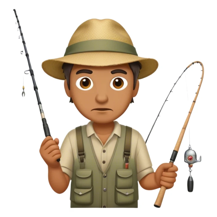 ugly man fishing NOT OLD sticker