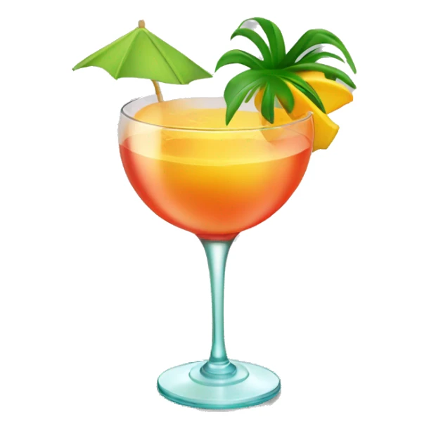 Tropical cocktail glass  sticker