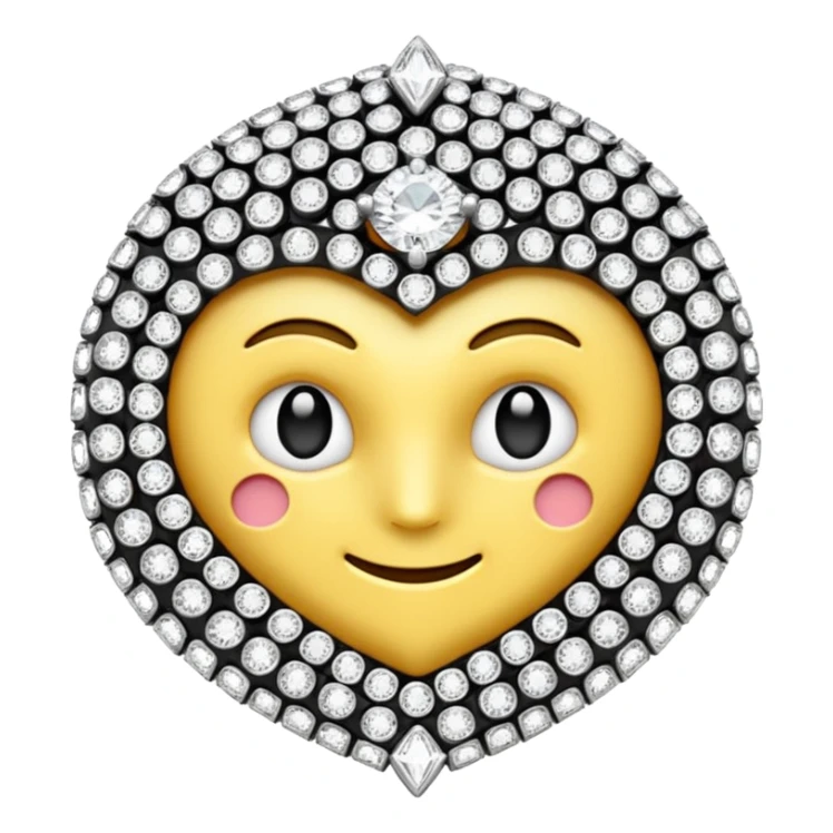 Crie um emoji de um relógio cravejado de diamantes  sticker