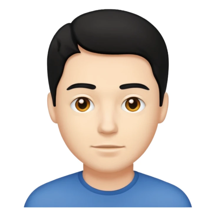 hazme un senor blanco  con pelo negro sticker