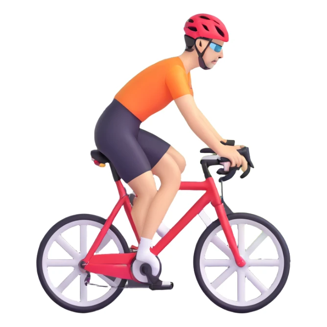 A cycling road with a cyclist, detailed, realistic, sporty sticker
