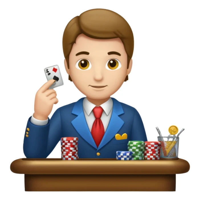 casino cashier man sticker