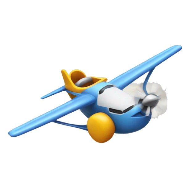 An emoji of a plane racing a car sticker