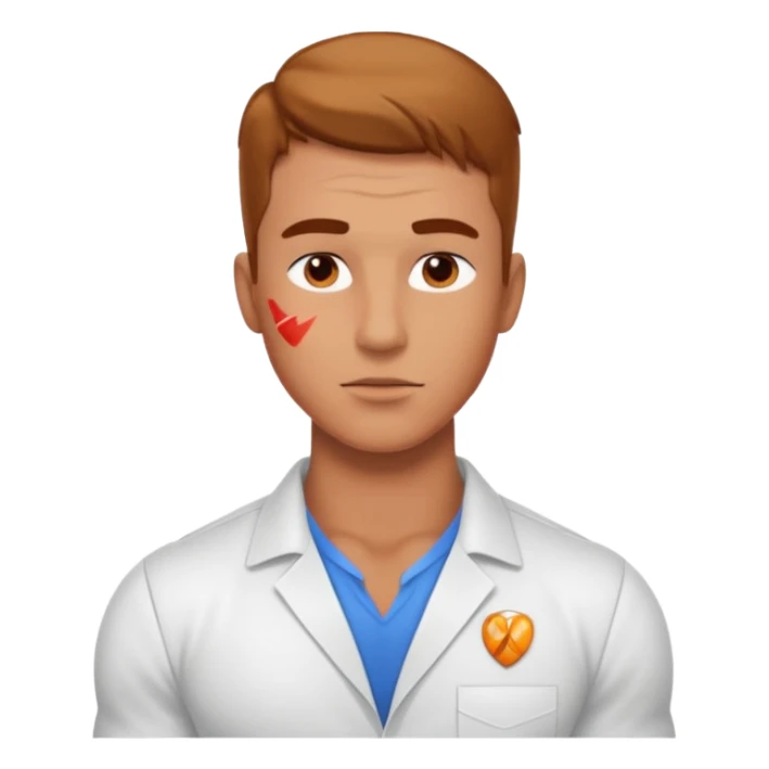 Hot engineer with kiss marks and muscles sticker