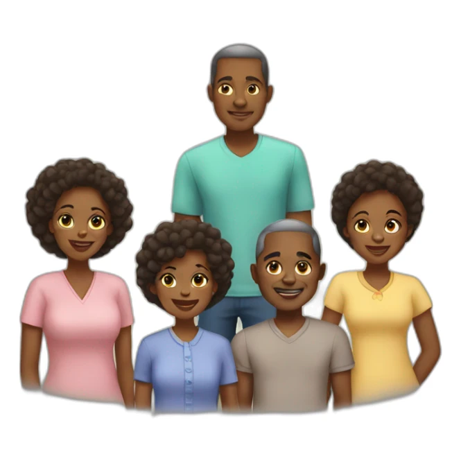 african american family sticker