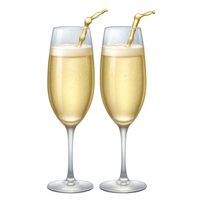 2 glasses of white champagne   sticker