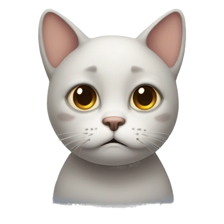 Sad cat sticker