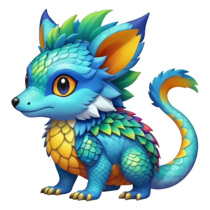 Cute cool animal hybrid Fakemon full body sticker