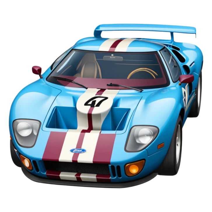 Ken miles’ ford gt 40 claret and blue sticker