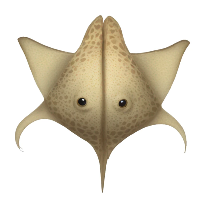 an Undulated ray ornately patterned with unique set of markings on their backs.  sticker