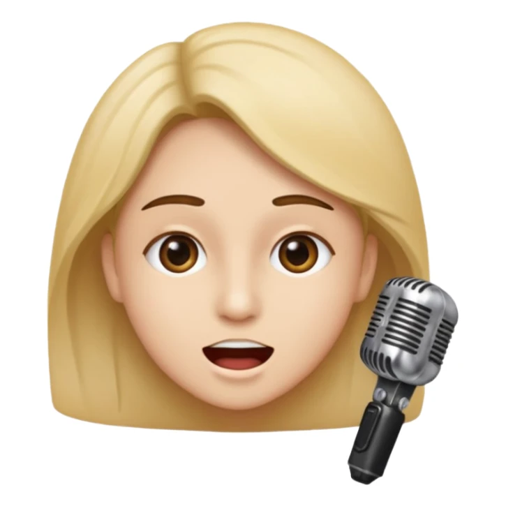 Face that looks like it’s about to win a singing comp sticker