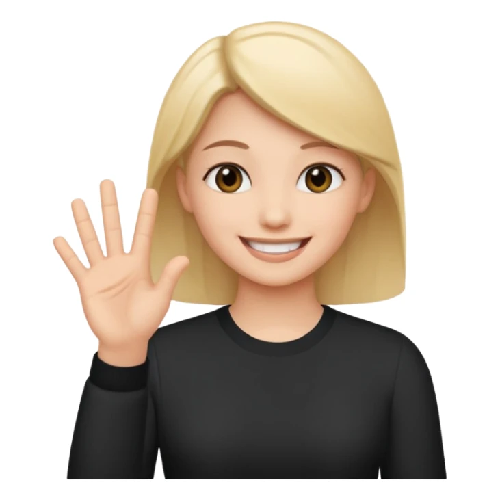 Smile emoji with sign language sticker
