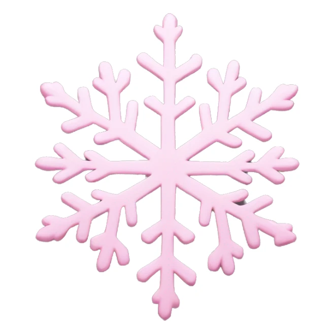 pastel pink snowflake  sticker