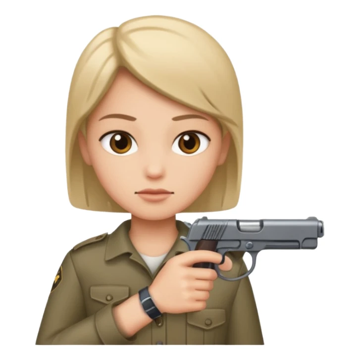 Persona con una pistola sticker