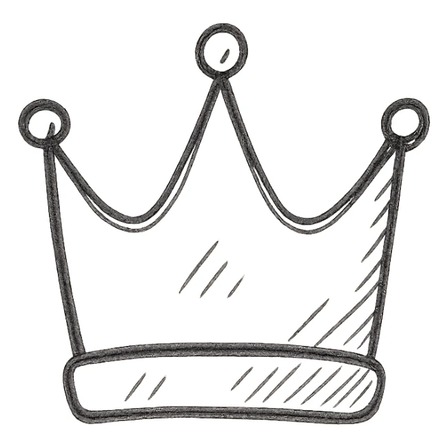 rose gold crown, metallic, soft pink, minimal background sticker