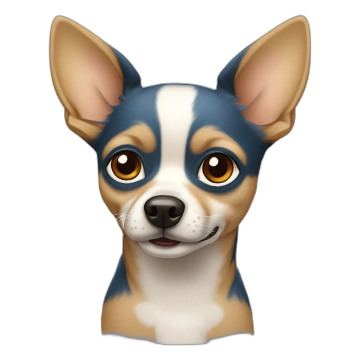 Chien de type chihuaha de 9 ans couleur bleu et tan visage sticker