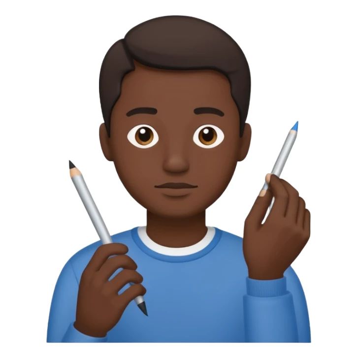 create a hand drawn icon fine line with a men doing habits sticker