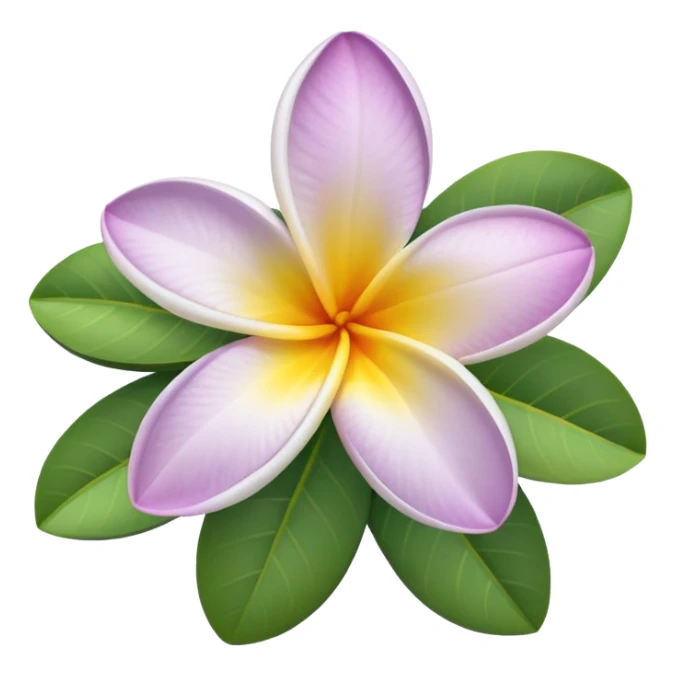 White and pale purple Plumeria  sticker