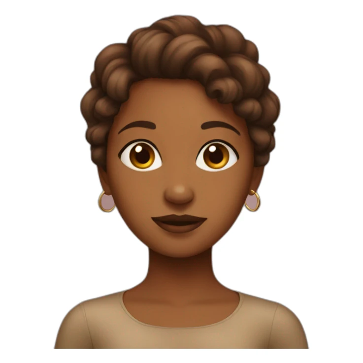 Brown girl whith sticker