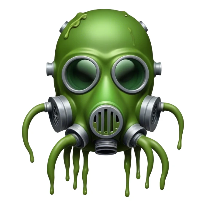 Radioactive Plague Titan – A bloated, half-melted giant dripping green toxic sludge, with extra arms growing from its back and a sunken gas mask fused to its face. sticker