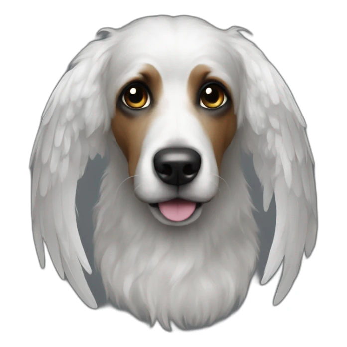 dark-small-bolonka-dog-angel-halo sticker