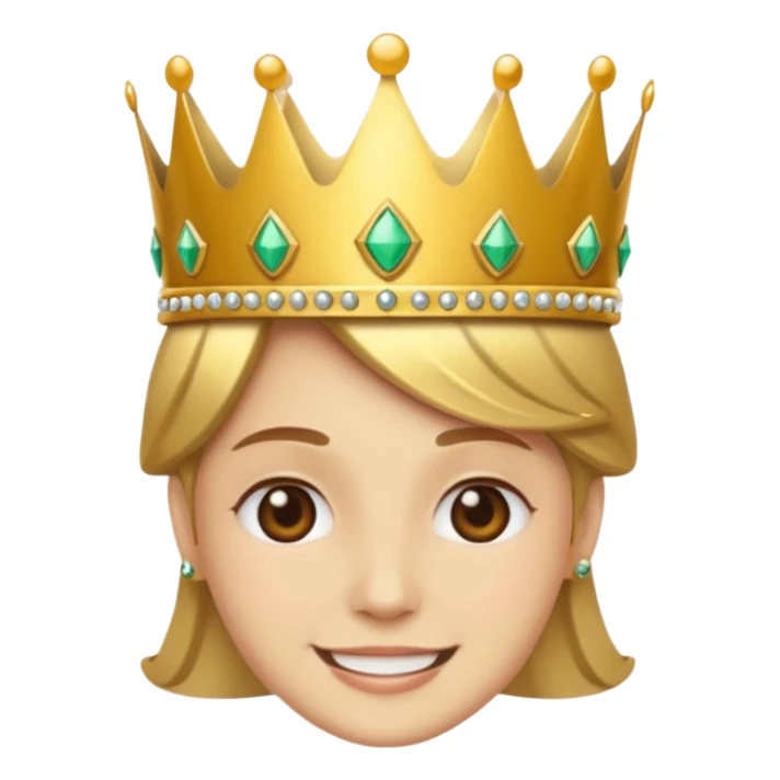 Kral taçı takan emoji sticker