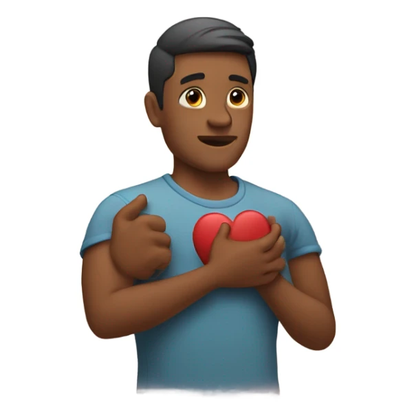 Father holds his heart in his arm sticker