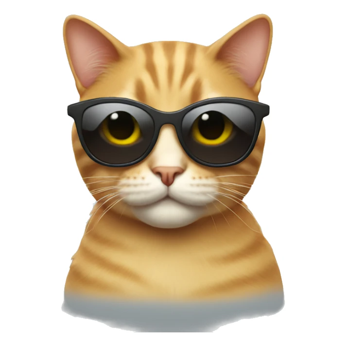 Cat with sunglasses sticker