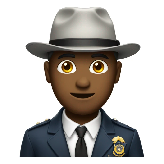 flirty face with fbi hat on sticker