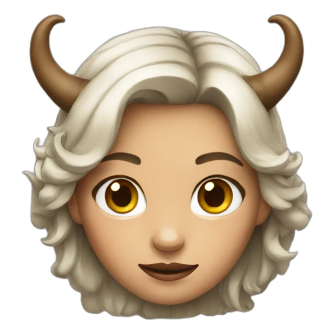Girl with horns sticker