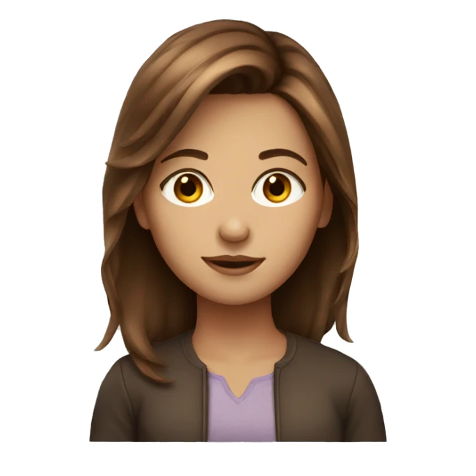 beautiful brown-haired girl sticker