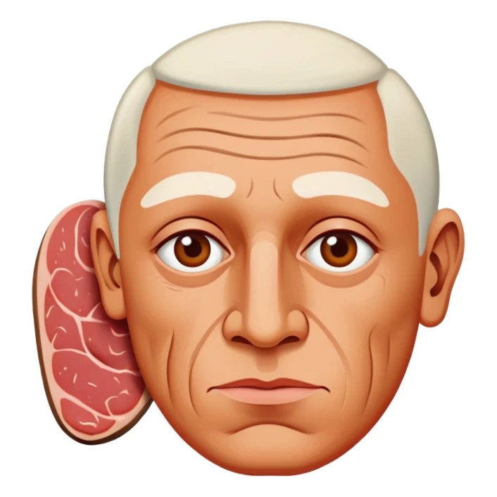 picasso abstract art SPAM MEAT portrait painting sticker