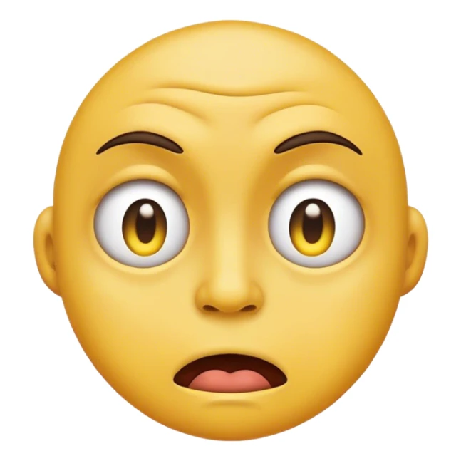 An emoji in visible disgust, judgy side eye sticker