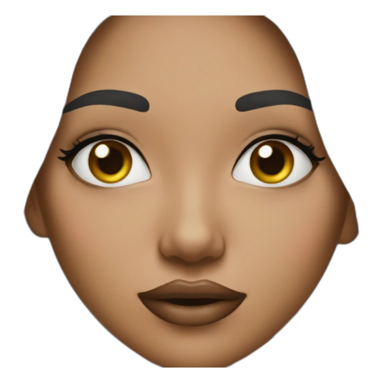 the girl applies makeup sticker