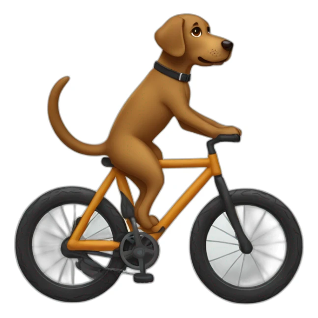 Un labrador noir qui fais du vélo  sticker
