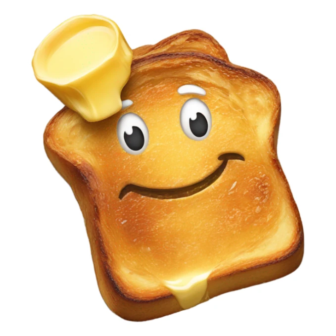 French toast with butter and syrup on a plate sticker