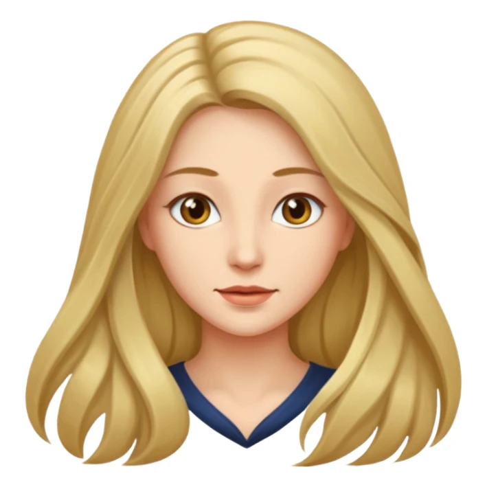 Long hair women sticker