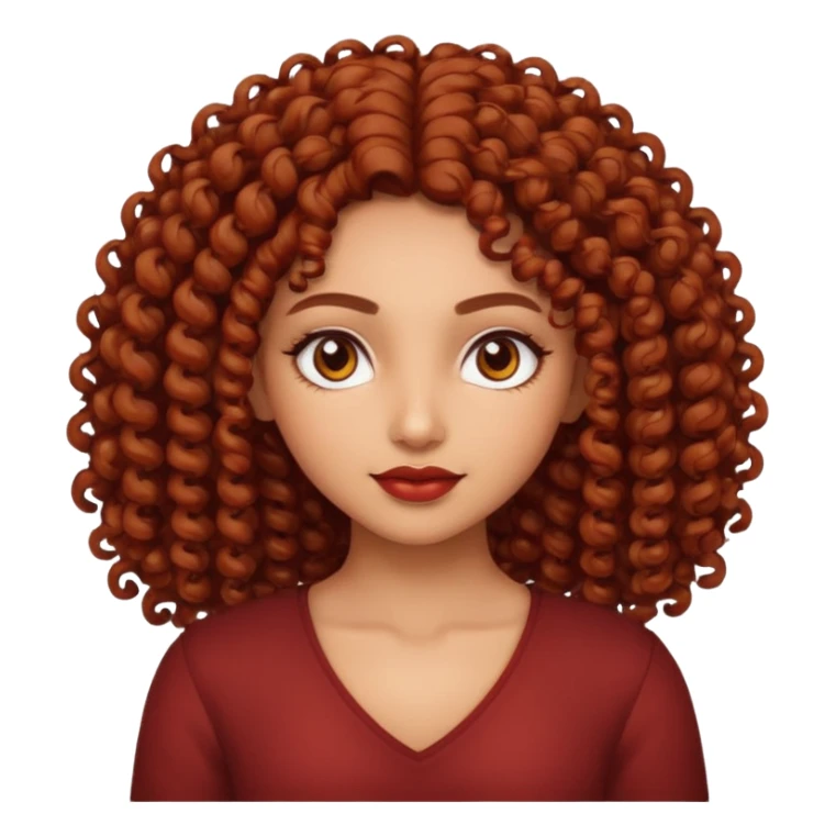 A stunning Indian light skinned girl w brown red 3a curls sticker