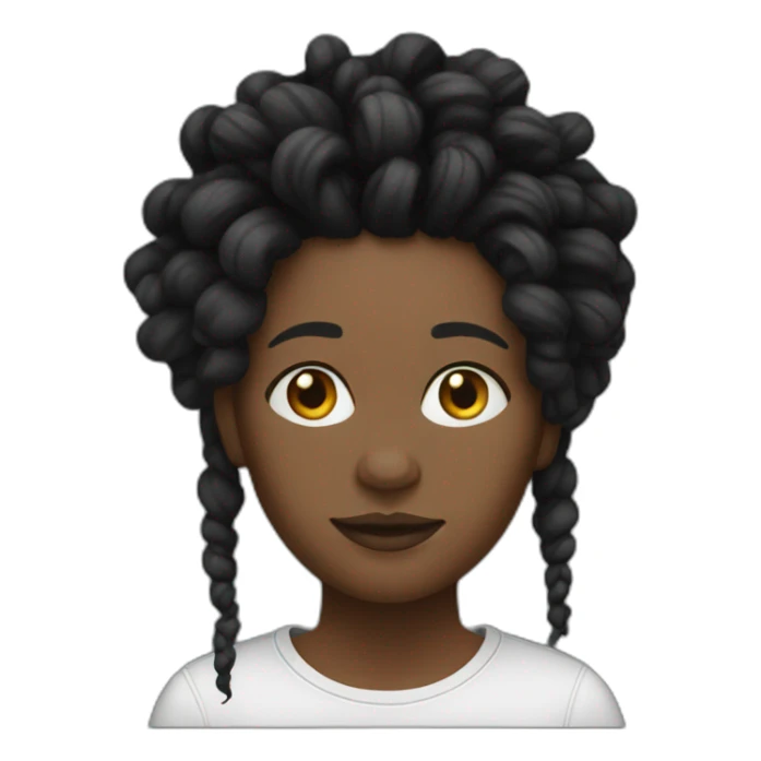 shitblack-hair-dreadlocks-female-product-designer sticker