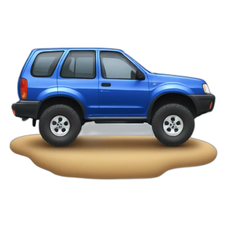 blue 1997 nissan terrano II 4x4 truck sticker