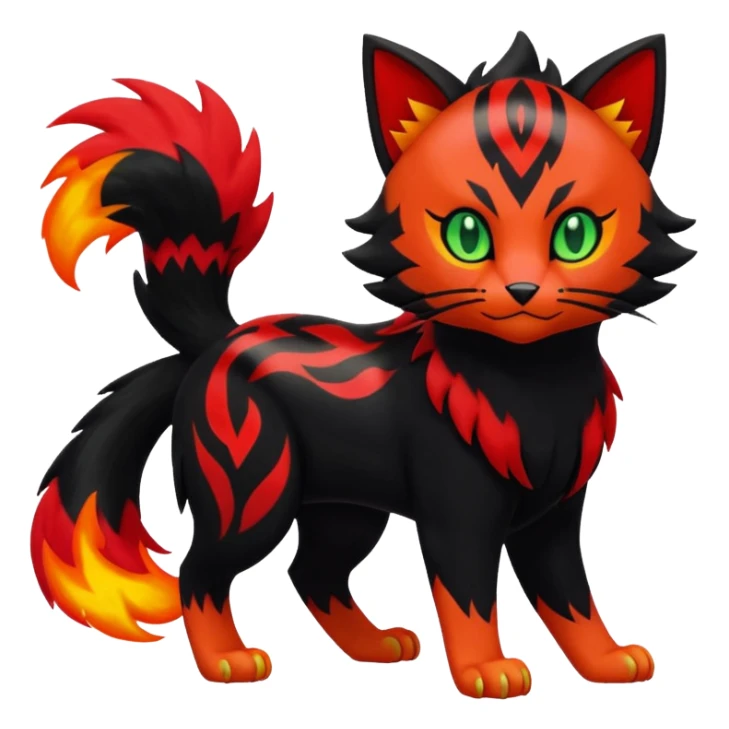 Liepard-Litten-Sprigatito-Pokémon-fusion-creature (full body) sticker