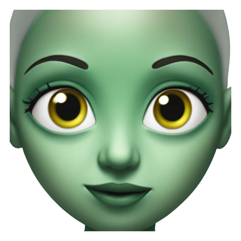 Photo realistic, alien female green sticker